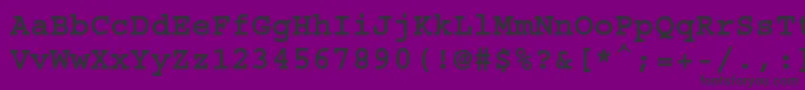 フォントCourierstdBold – 紫の背景に黒い文字