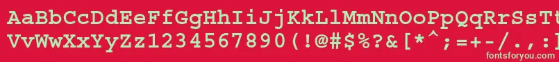 CourierstdBold Font – Green Fonts on Red Background