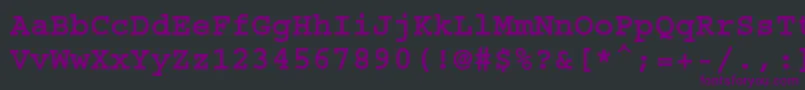 Шрифт CourierstdBold – фиолетовые шрифты на чёрном фоне