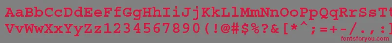 CourierstdBold Font – Red Fonts on Gray Background