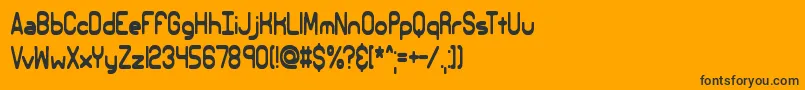ElsewhereBrk-Schriftart – Schwarze Schriften auf orangefarbenem Hintergrund