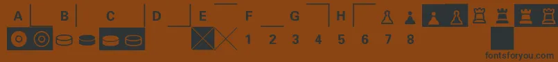 Шрифт E2e4 – чёрные шрифты на коричневом фоне