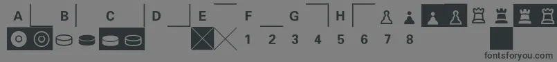 Шрифт E2e4 – чёрные шрифты на сером фоне