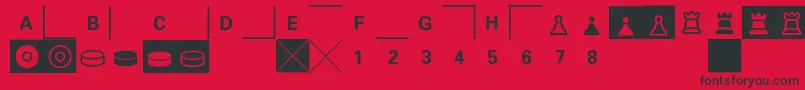 E2e4 Font – Black Fonts on Red Background