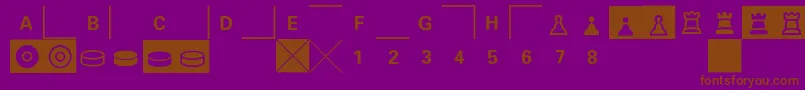 E2e4 Font – Brown Fonts on Purple Background