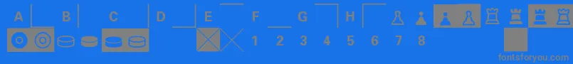 E2e4 Font – Gray Fonts on Blue Background