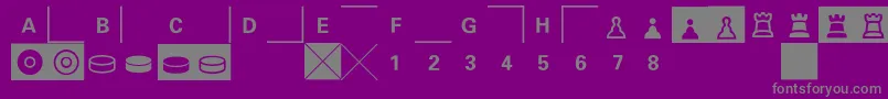 E2e4 Font – Gray Fonts on Purple Background