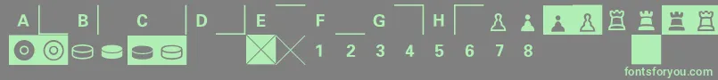 Шрифт E2e4 – зелёные шрифты на сером фоне