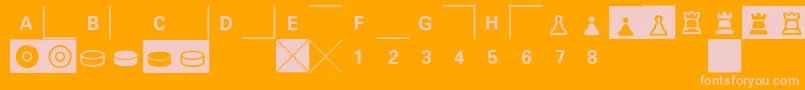 E2e4 Font – Pink Fonts on Orange Background