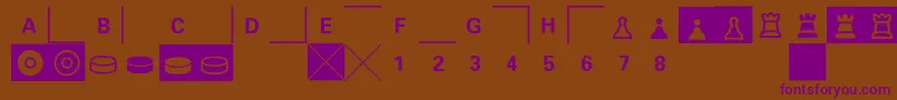 E2e4 Font – Purple Fonts on Brown Background