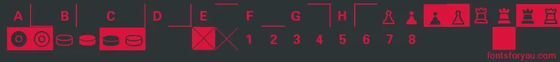E2e4 Font – Red Fonts on Black Background