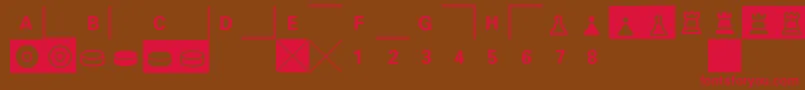 E2e4 Font – Red Fonts on Brown Background