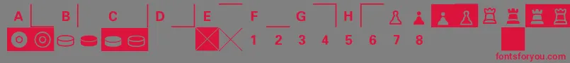 E2e4 Font – Red Fonts on Gray Background