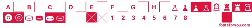 Шрифт E2e4 – красные шрифты на белом фоне