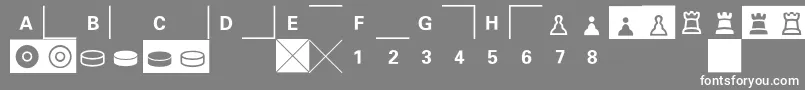 E2e4 Font – White Fonts on Gray Background