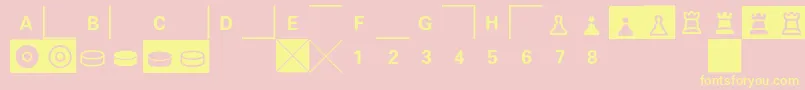 E2e4 Font – Yellow Fonts on Pink Background