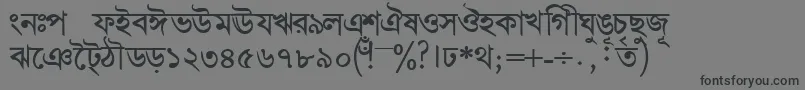 Шрифт BengalidhakasskBold – чёрные шрифты на сером фоне