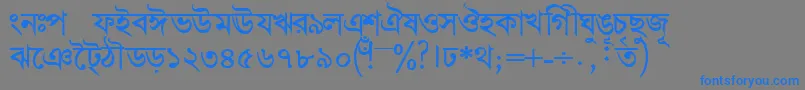 Шрифт BengalidhakasskBold – синие шрифты на сером фоне