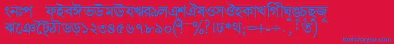 Шрифт BengalidhakasskBold – синие шрифты на красном фоне