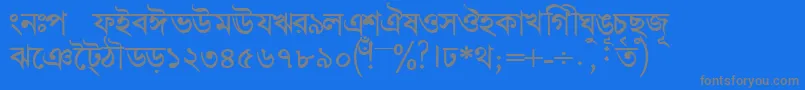 Шрифт BengalidhakasskBold – серые шрифты на синем фоне