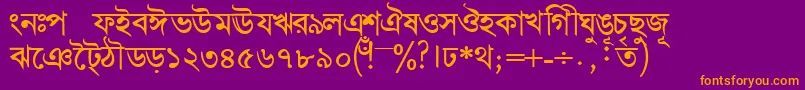 BengalidhakasskBold Font – Orange Fonts on Purple Background