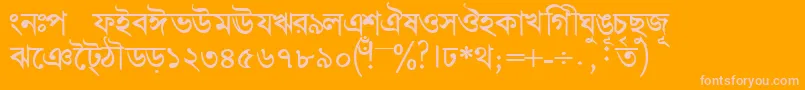 BengalidhakasskBold Font – Pink Fonts on Orange Background