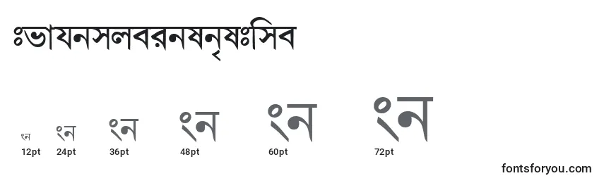 Размеры шрифта BengalidhakasskBold