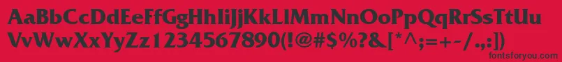 FranceBold Font – Black Fonts on Red Background