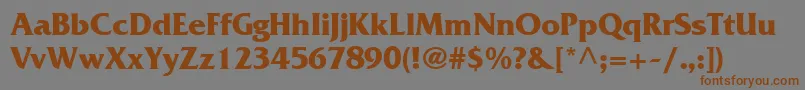 FranceBold Font – Brown Fonts on Gray Background