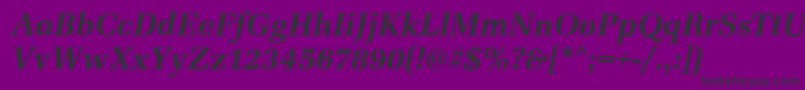 MarseilleBolditalic Font – Black Fonts on Purple Background