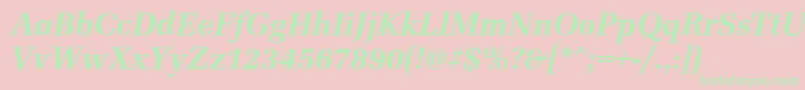 MarseilleBolditalic Font – Green Fonts on Pink Background