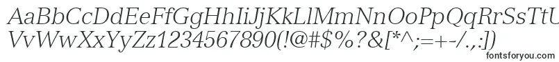 NuanceLightSsiLightItalic-fontti – Viivakoodin fontit