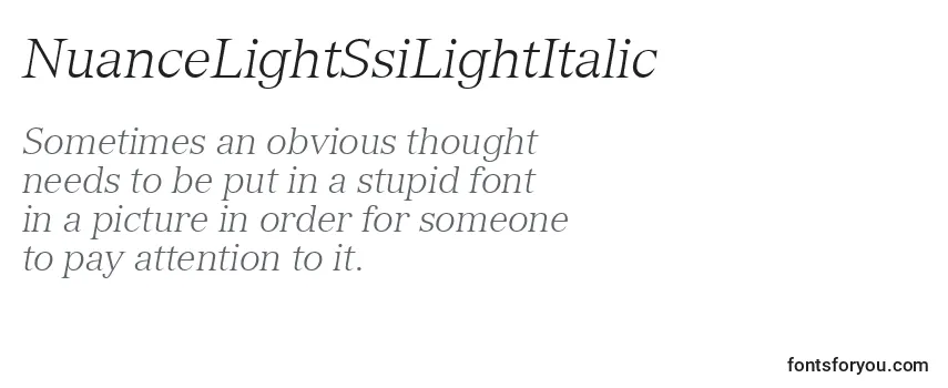 NuanceLightSsiLightItalic Font