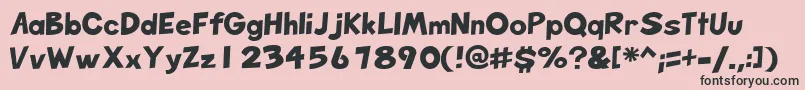 SketchheavyRegular Font – Black Fonts on Pink Background