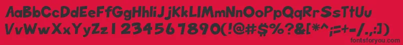 SketchheavyRegular Font – Black Fonts on Red Background