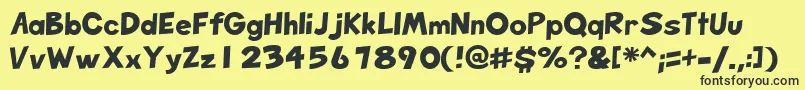 SketchheavyRegular Font – Black Fonts on Yellow Background