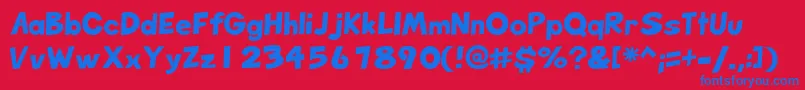SketchheavyRegular Font – Blue Fonts on Red Background