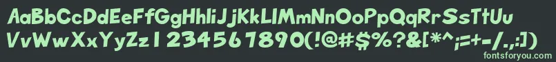 SketchheavyRegular Font – Green Fonts on Black Background