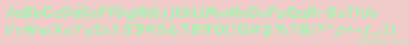 SketchheavyRegular Font – Green Fonts on Pink Background