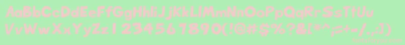 SketchheavyRegular Font – Pink Fonts on Green Background