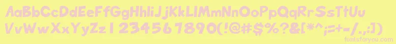 SketchheavyRegular Font – Pink Fonts on Yellow Background