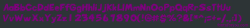 Czcionka SketchheavyRegular – fioletowe czcionki na czarnym tle