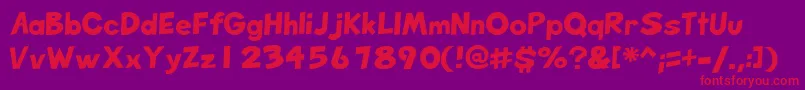 SketchheavyRegular Font – Red Fonts on Purple Background