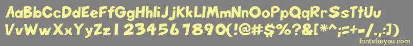 SketchheavyRegular Font – Yellow Fonts on Gray Background