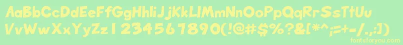 SketchheavyRegular Font – Yellow Fonts on Green Background