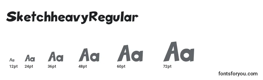 Размеры шрифта SketchheavyRegular