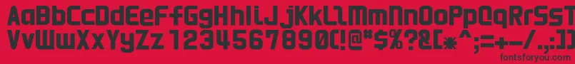 HnkaniRegular Font – Black Fonts on Red Background