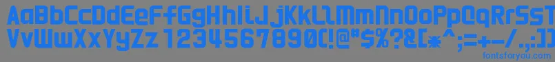 HnkaniRegular Font – Blue Fonts on Gray Background