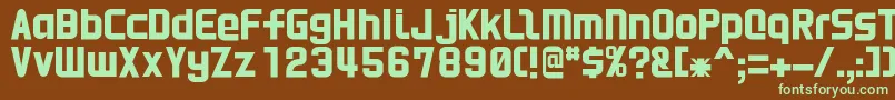 HnkaniRegular Font – Green Fonts on Brown Background