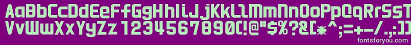 Шрифт HnkaniRegular – зелёные шрифты на фиолетовом фоне